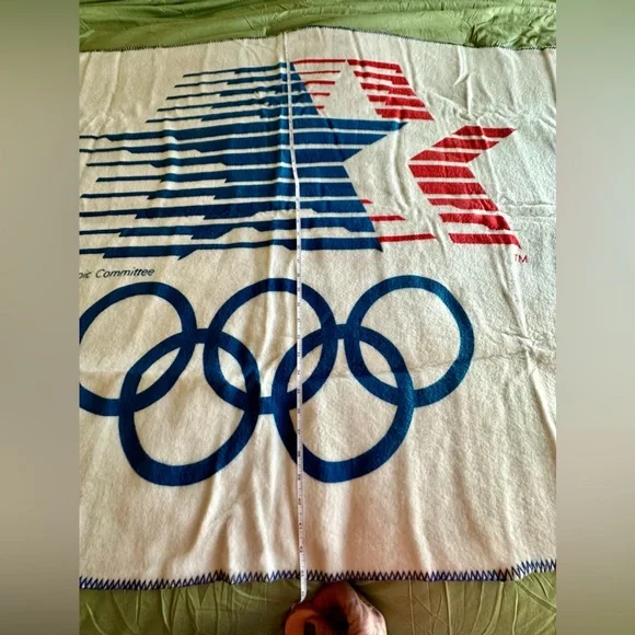 Olympic Blanket L.A. Olympic Committee New never used/washed Vintage 1980
